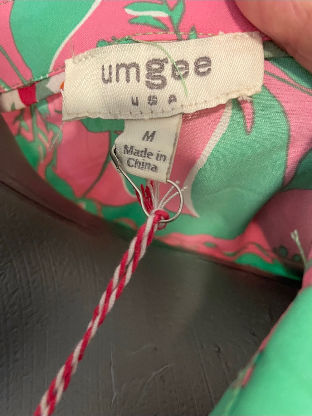 Umgee Pink & Green Floral Ruffle-Sleeve Tiered Dress - Picture 6 of 9